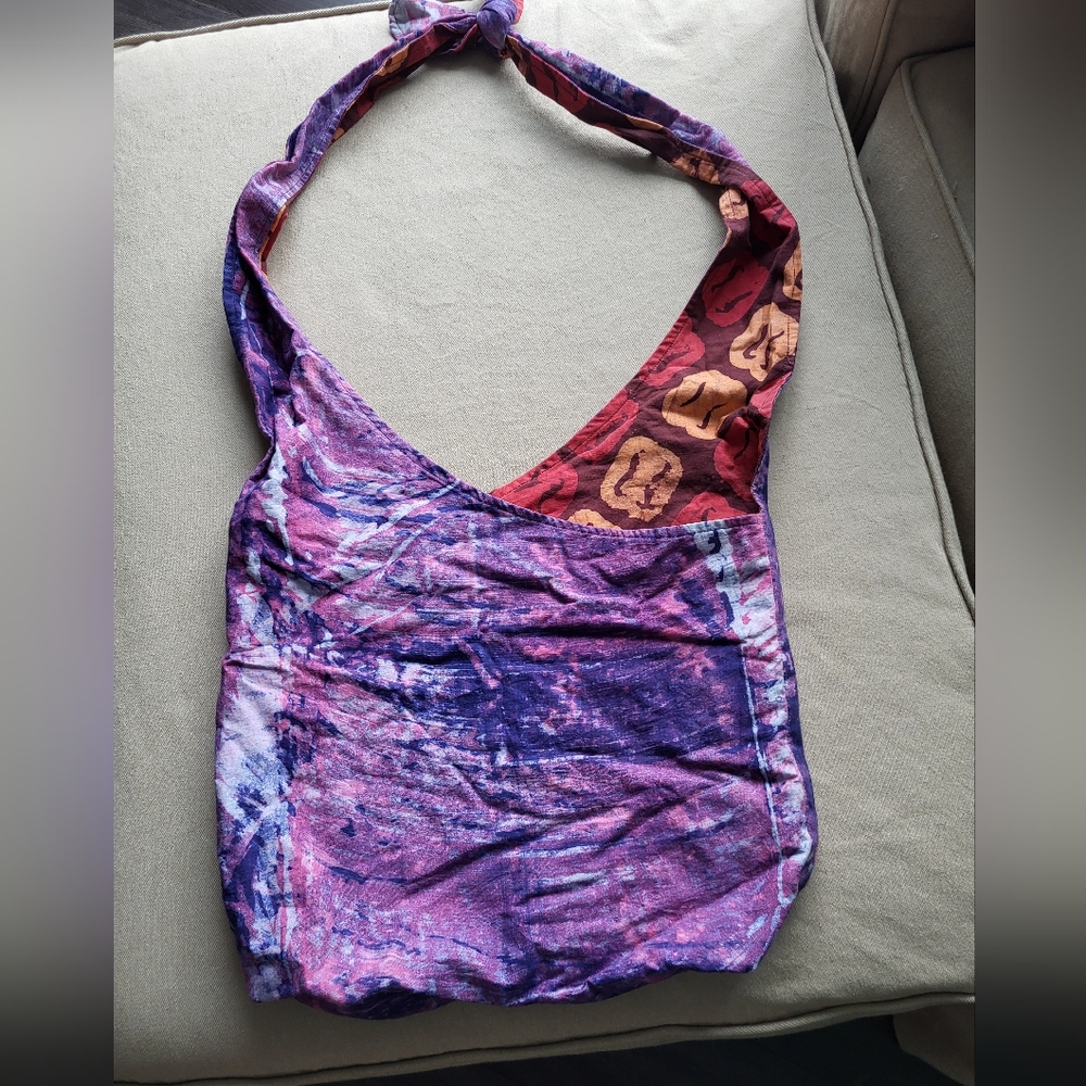 Reversible hobo hippie boho bag